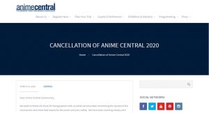 Anime Central 2020 中止
