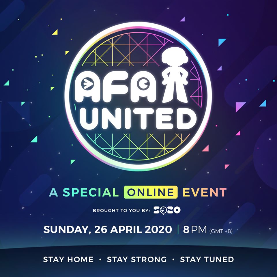 4月26日(日)21:00から、オンラインイベントAFA UNITEDが開催